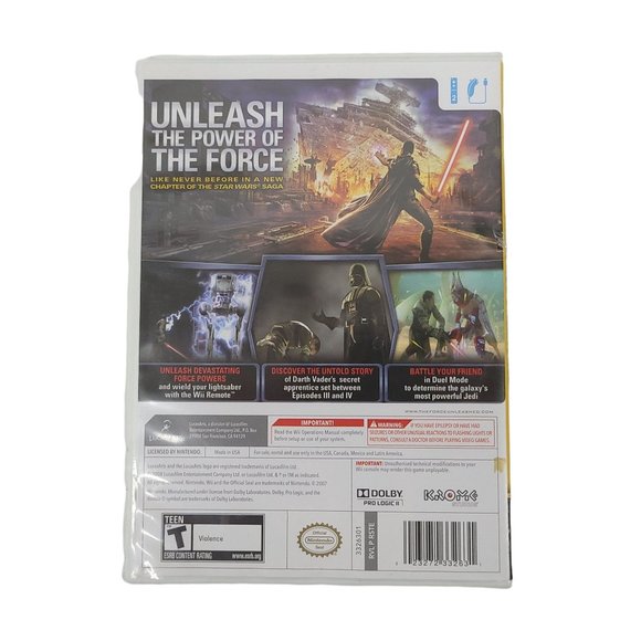 Nintendo Wii Star Wars The Force Unleashed Game Jewel Case Complete Manual Works - Picture 2 of 9